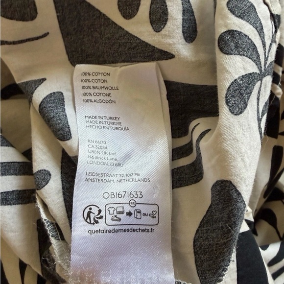 Anthropologie Maeve The Bettina Tiered Shirt Dress In Black Motif Size XL - Picture 9 of 11